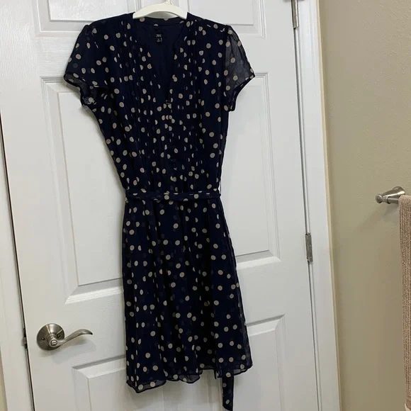 blue polka dot chiffon dress Miss Circle Women's Juliette Polka Dot Chiffon Maxi Dress main image 1